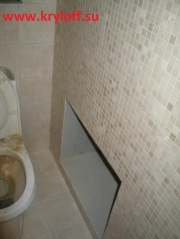 007 Дверка в туалете с матовым стеклом